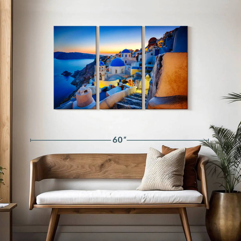 Sebbie Dusky Oia, 28" H x 45" W