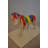 Modern Art Colored Zebra Resin Statue -  Size: 29"L X 12"W X 22"H.
