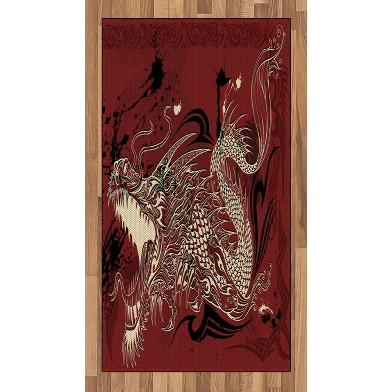 Dragon Eastern High Density Long Fiber Poly Threads Decorative Area Rug Carpet, Rectangle 2'7" x 5'