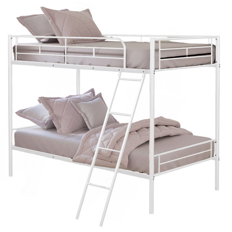 Structure en métal pour échelle de pied de lit simple au dessus d'un lit simple de style contemporain