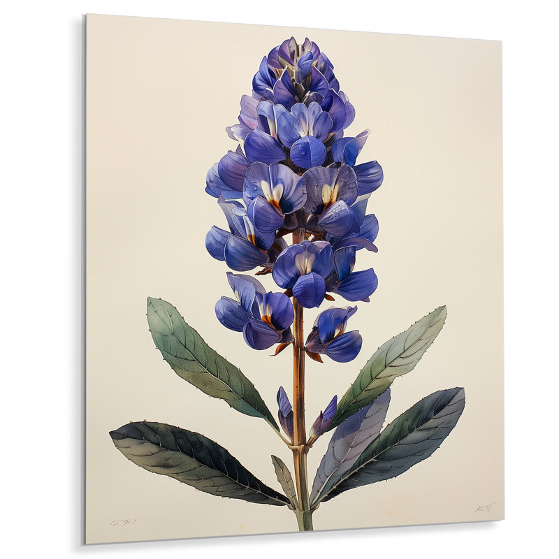 Mauve, vert, lilas, fleurs I - lilas, art mural, salon, Métal métal, H 30 po x l 40 po
