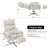 Reclining Facial Beauty Chair with 360°Swivel and Adjustable Footrest, Fabric