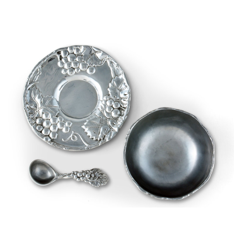 Ensemble de 3 tranches de serveurs de condiment Grape