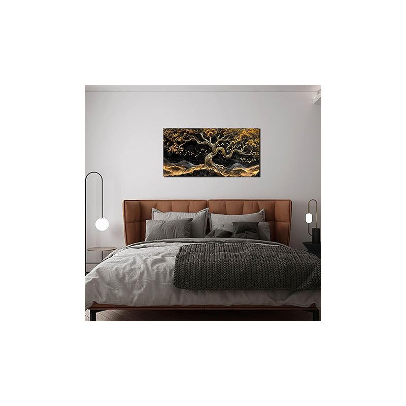 Toile dorée pour salon