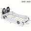Lit plateforme de voiture de course pour enfants avec bande lumineuse à DEL, tête de lit ergonomique, rails de sécurité latéraux et structure en bois de pin robuste et en panneau de fibres à densité moyenne pour la chambre à coucher-1321460665