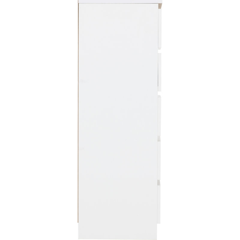 40cm W 5 - Drawer Chest of Drawers, White