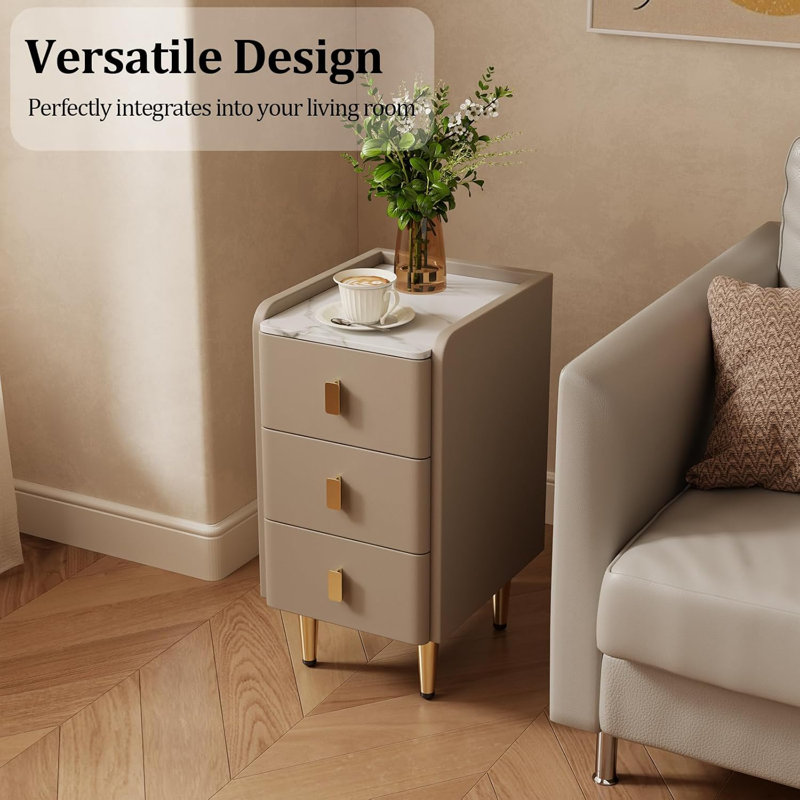 Narrow Bedside Table With Drawers