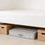 Boîte de rangement pliable sous le lit avec couvercle, organisateur en tissu robuste avec fond renforcé pour les vêtements, les chaussures et les couvertures, contenant sous le lit à profil bas pour l'organisation de la chambre à coucher et du placard