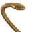 Markitta Snake Figurine Aluminum Metal Boho Style 10 Inch Gold Decorative Sculpture for Home Office Living Room Decor