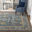 Tapis oriental en laine bleu foncé Armintha-374354550