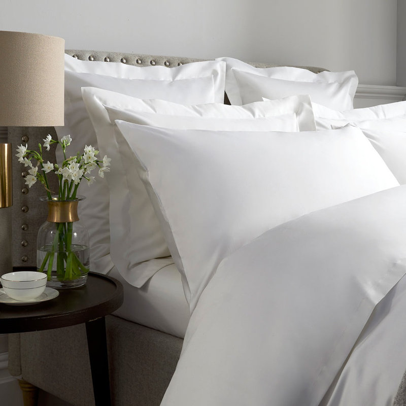 1000 Thread Count Superking Sateen Pillowcase, White