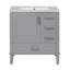Meuble-lavabo de 30 po avec lavabo en céramique, porte à fermeture en douceur avec tablette intégrée, tiroir profond, tiroir standard, grand tiroir diviseur, grande armoire de rangement pour la salle de bain, design moderne et fonctionnel-568370206