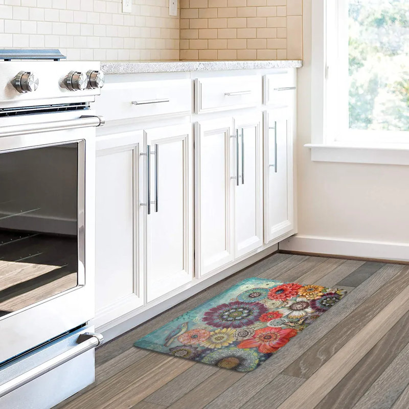 Tapis de cuisine anti-fatigue Blue Bird par Laural Home