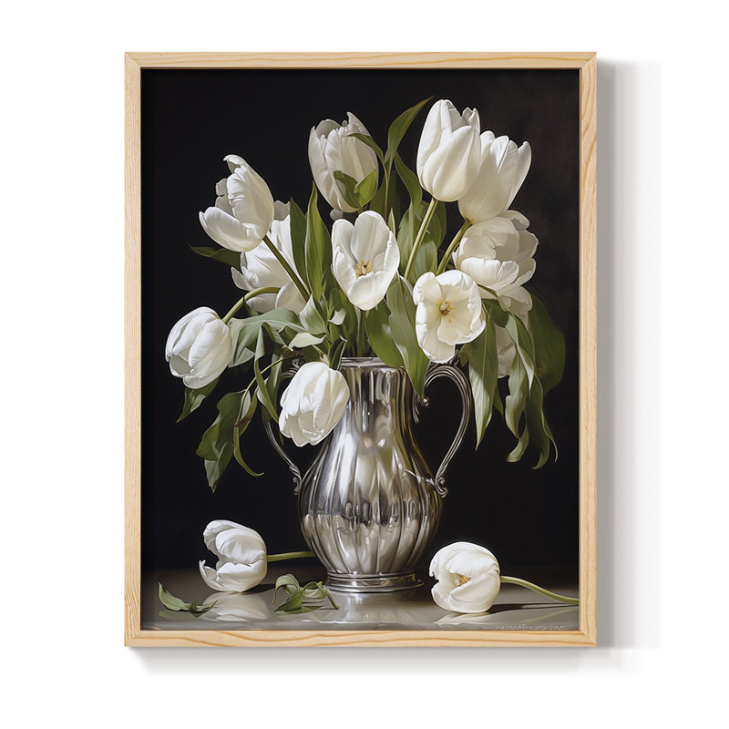Reproduction encadrée FLORAL Series DCCD - bois massif, Naturel, H 11 po x l 9 po