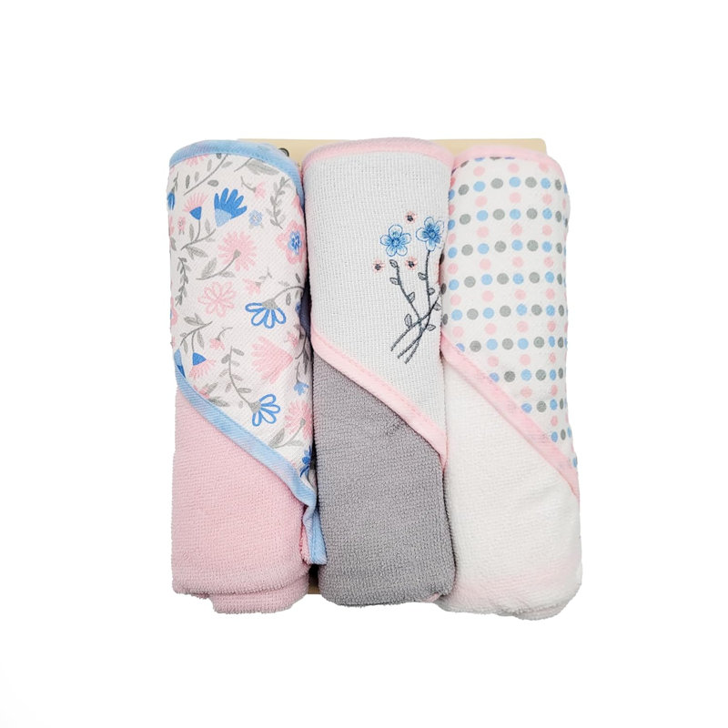 Baby 3 Pack Hooded Towels - Fresh Florals