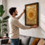 Golden Mandala Symmetry Geometric - Framed Print-360279304-360279307