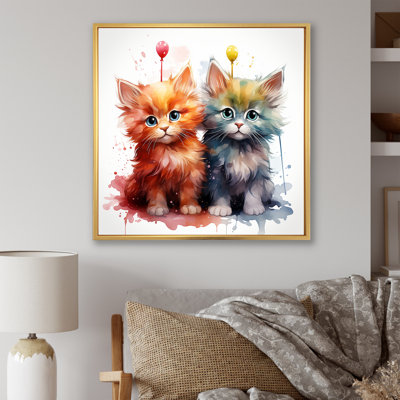 Joyful Kittens Playful Nursery - Art mural pour chambre de bébé