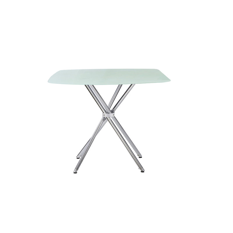 Table carrée 36 "en verre trempé givré