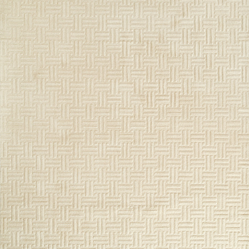 AllModern Contour Hand Loomed Wool Geometric Ivory Area Rug, Runner 2'3" x 8'