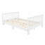Lit double sur pied en bois Montessori avec garde-corps, lit de jour convertible 3-en-1 en lit plateforme pour enfants, cadre de lit multifonctionnel pour chambre de garçon, blanc-509366478-509366477