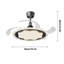 Ventilateur de plafond encastré à pales cachées avec lumière, DEL 42 po, télécommande, à intensité variable, réversible, intérieur