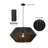 Terra 1-Light Matte Black Natural Twine Chandelier