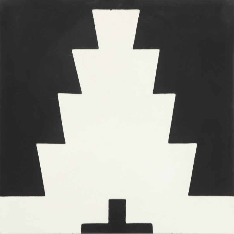 Carreau de mur et de plancher 8 po x 8 po Midar, Noir / blanc