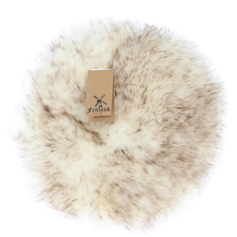 Sheepskin Seat Pad Wolf Tip, Cream