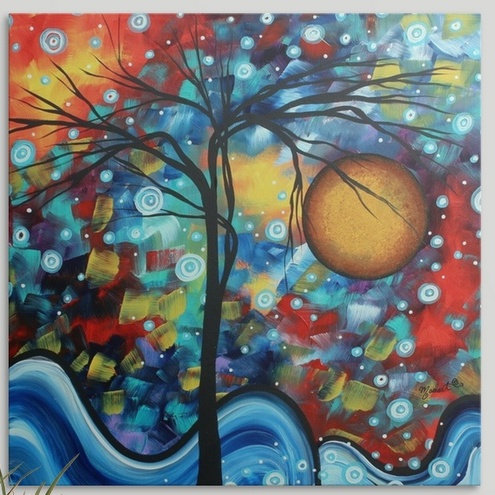" Sweet Serenity " by Megan Duncanson, 35" H x 35" W x 1.5" D, Canvas