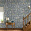 Joules Gallery Wall Stripe Blue Wallpaper