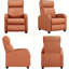 Fauteuil inclinable en cuir PU avec support lombaire, mousse haute densité rembourrée, dossier et repose-pieds réglables pour le cinéma maison et le salon