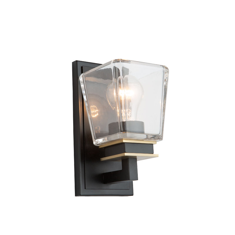 Eastwood Dimmable Bath Sconce, Black/Brushed Nickel, White