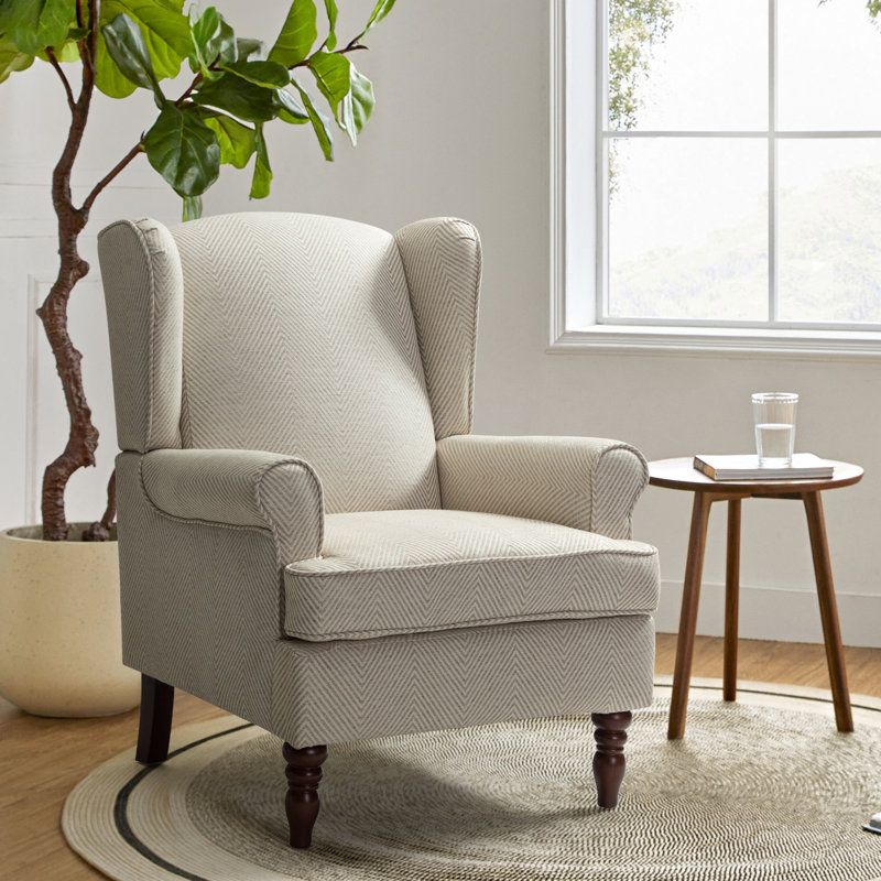 Upholstered Armchair, Tan
