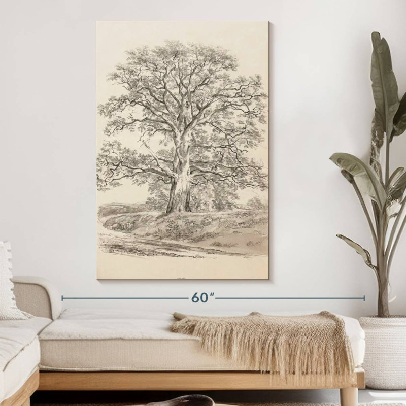 A Great Oak Tree, 51" H x 34" W