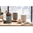 6.2" Beige Embossed Ceramic Kitchen Canister-1112960145