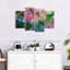 Ensemble de 4 pivoines abstraites sur toile-92828286