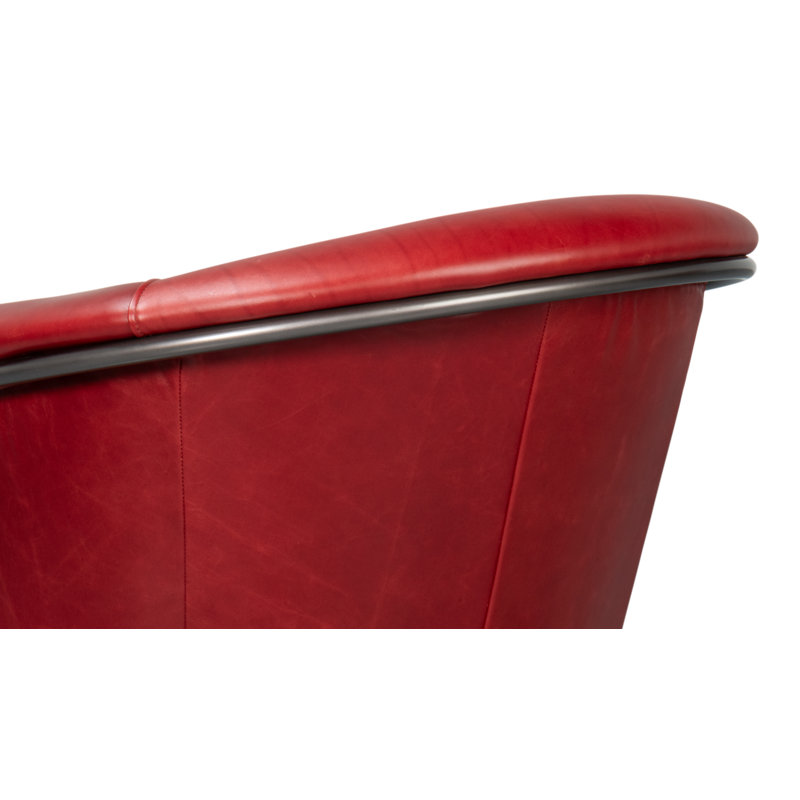 Nagel Armchair, Red Genuine Leather