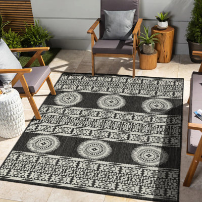 Tapis intérieur / extérieur anthracite Sunshine Gchar2023 - 2,7 pi X 7,3 po x 7,3 po Tapis 3 équipements