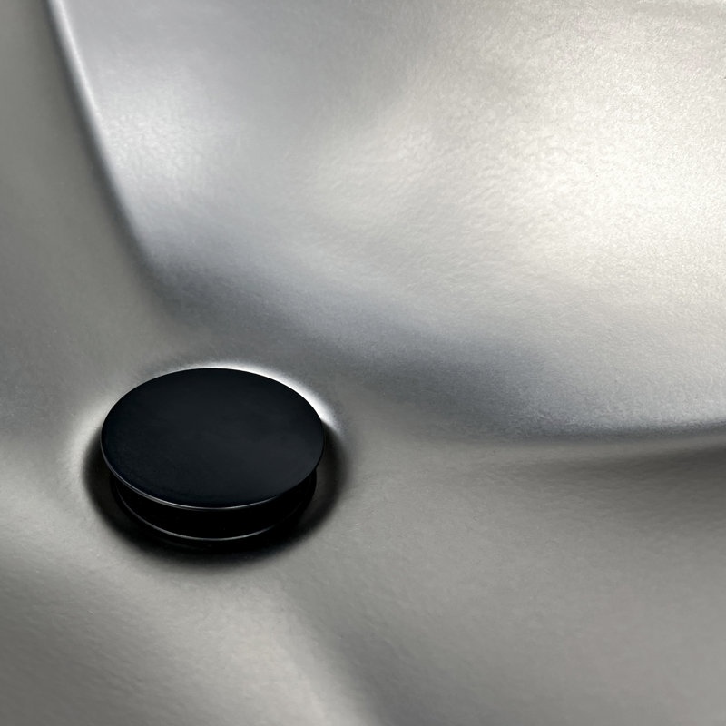 Dome 1.5" Pop-Up Bathroom Sink Drain, Matte Black