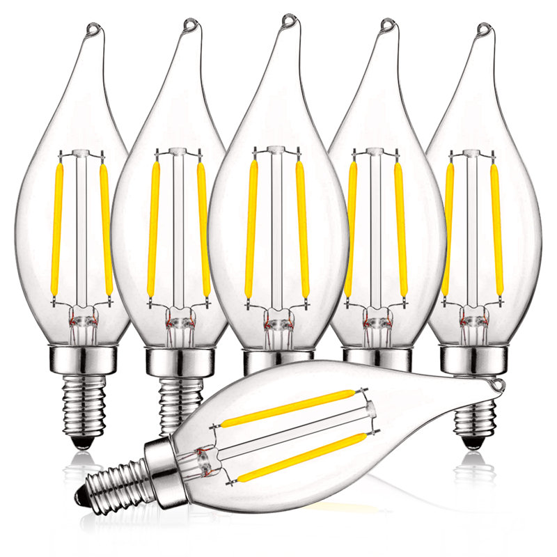 4 watts (équivalent à 40 watts), DEL CA11, ampoule à intensité variable, culot E12 / candélabre, 4000 K