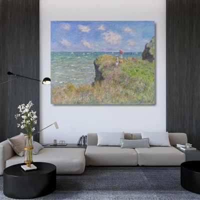 Astoria Grand Monet, galerie d'art Claude sur toile tendue, "Cliff Walk at Pourville" (97_53071)