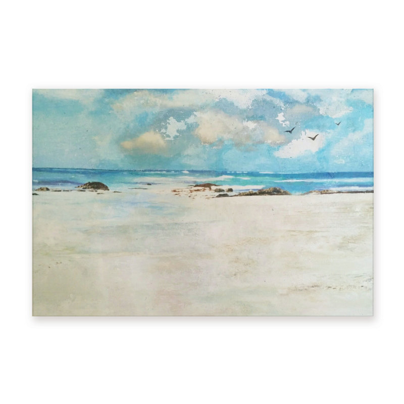 Coastal Retreat Cerulean by  - Picture Frame Painting, 24" H x 36" W x 1.5" D, Wrapped Canvas, Does Not Apply