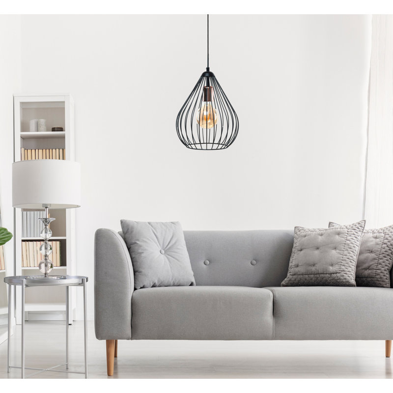 Luminaire suspendu sphérique 3 lumières, Noir