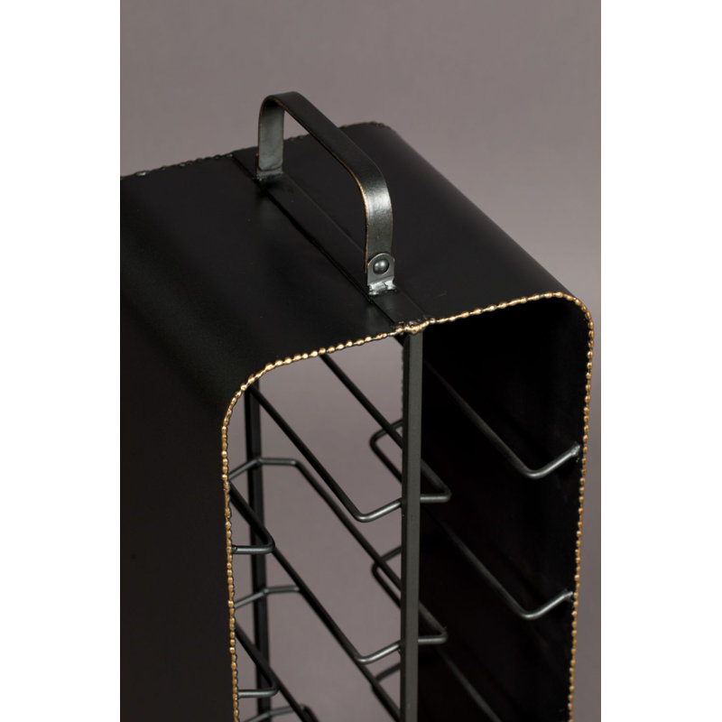 Stalwart 10 Bottle Floor Wine Rack in Gray