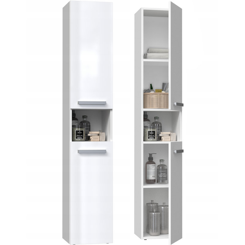 Jagdambika Linen Cabinet, High-gloss White