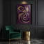 Abstrait art figuratif sur toile mauve 80