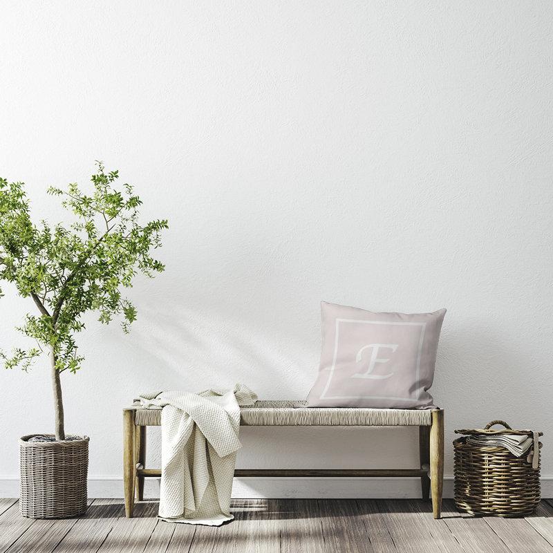 Reversible Throw Pillow, Ivory/White, 20"x20", E
