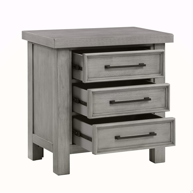 Armoire de chevet transitionnelle 3 pièces