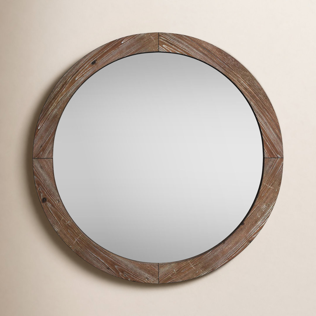 Silverton Solid Wood Round Mirror Birch Lane™
