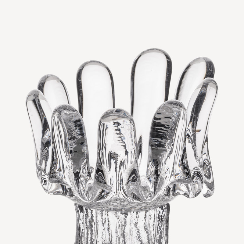 Votive tournesol transparent, Clair, H 4,5 po x l 3,9 po x P 3,9 po